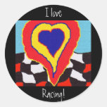I Love Racing! Stickers