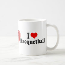 I Love Racquetball Coffee Mugs