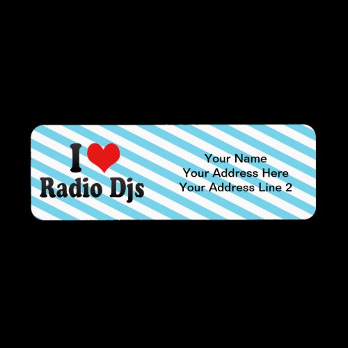 I Love Radio Djs Return Address Label