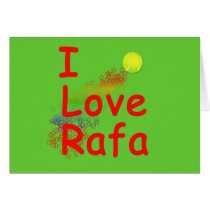 I Love Rafa Tennis Design Greeting Card