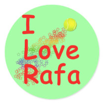 I Love Rafa Tennis Design Round Sticker