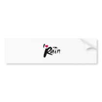I Love Rain Bumper Stickers