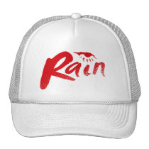 I Love Rain hats