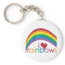 i love rainbows keychains