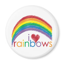 i love rainbows magnets