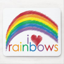 i love rainbows mousepads