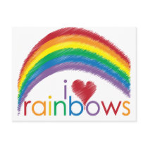 i love rainbows postcards