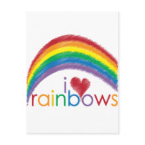 i love rainbows postcards