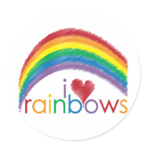 i love rainbows stickers