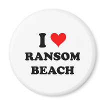 I Love Ransom Beach New York Refrigerator Magnet