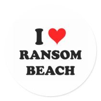 I Love Ransom Beach New York Stickers
