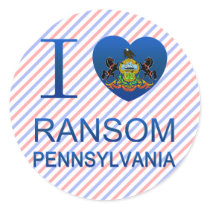 I Love Ransom, PA Round Sticker