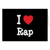 I love Rap heart custom personalized cards