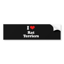I Love Rat Terriers Bumper Stickers
