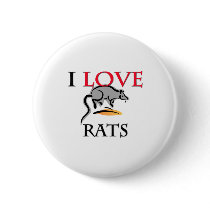 I Love Rats buttons by tshirtshirts I Love Rats buttons