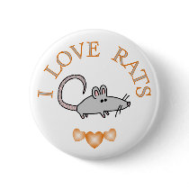 I Love Rats buttons by AllPetsStore I Love Rats buttons