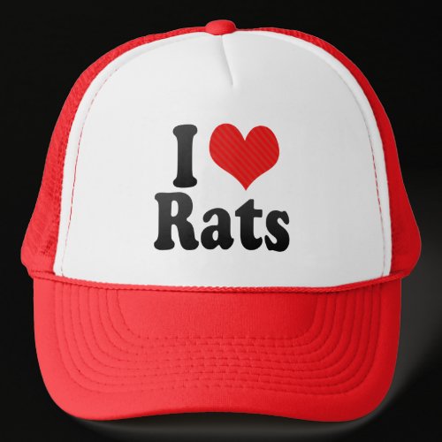 I Love Rats Hat