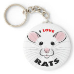 I Love Rats Keychain