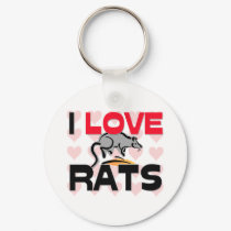 I Love Rats keychains