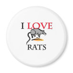 I Love Rats Refrigerator Magnets