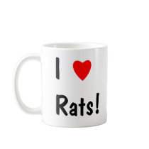 I love rats! mug mugs