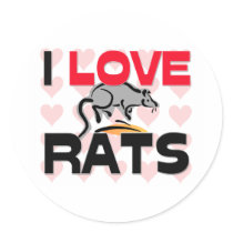I Love Rats stickers