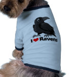 I Love Ravens Pet T Shirt