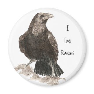 I love Ravens Fridge Magnet magnet