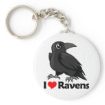 I Love Ravens Key Chain