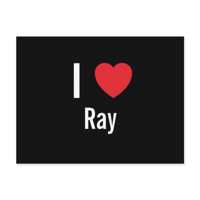 I love Ray Post Card by funnycustomtshirts
