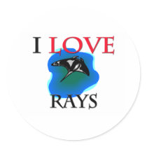 I Love Rays stickers by tshirtshirts I Love Rays stickers