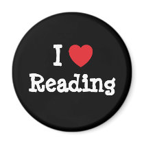 I love Reading heart custom personalized magnets