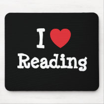 I love Reading heart custom personalized mousepads by funnycustomtshirts I love Reading heart custom personalized mousepads
