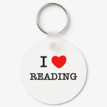 I LOVE READING keychains by ilovemyshirt I LOVE READING keychains