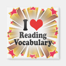 I Love Reading Vocabulary Magnet