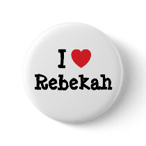 I love Rebekah heart T-Shirt buttons