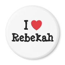 I love Rebekah heart T-Shirt magnets