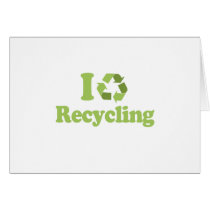 I LOVE RECYCLING GREETING CARD