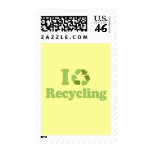 I Love recycling Postage Stamps