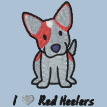 I Love Red Heelers embroidered shirts
