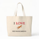 I Love Red Kangaroos bags
