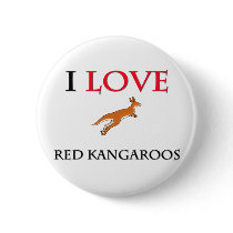 I Love Red Kangaroos buttons by tshirtshirts I Love Red Kangaroos buttons