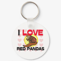 I Love Red Pandas keychains by AnimalShirts I Love Red Pandas keychains