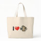 I Love Red Sea Sailfin Tang Jumbo Tote Bag