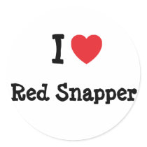 I love Red Snapper heart T-Shirt stickers by funnycustomtshirts I love Red Snapper heart T-Shirt stickers