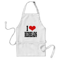 I Love Redheads aprons by ilovethisshirt I Love Redheads aprons