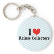 I Love Refuse Collectors keychains