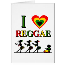 I Love Reggae Greeting Card