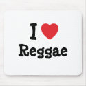 I love Reggae heart custom personalized mousepads