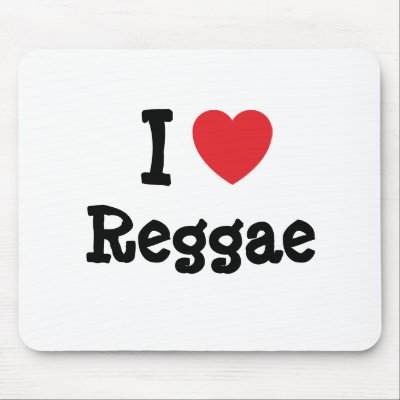 I love Reggae heart custom personalized Mouse Pad by funnycustomtshirts